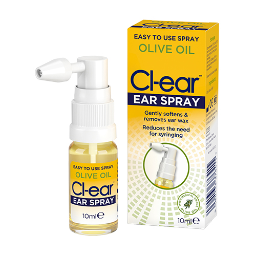 Cl-ear Olive Oil Ear Spray 10ml - a gentle olive oil spray suitable for pre-appointment ear wax softening
