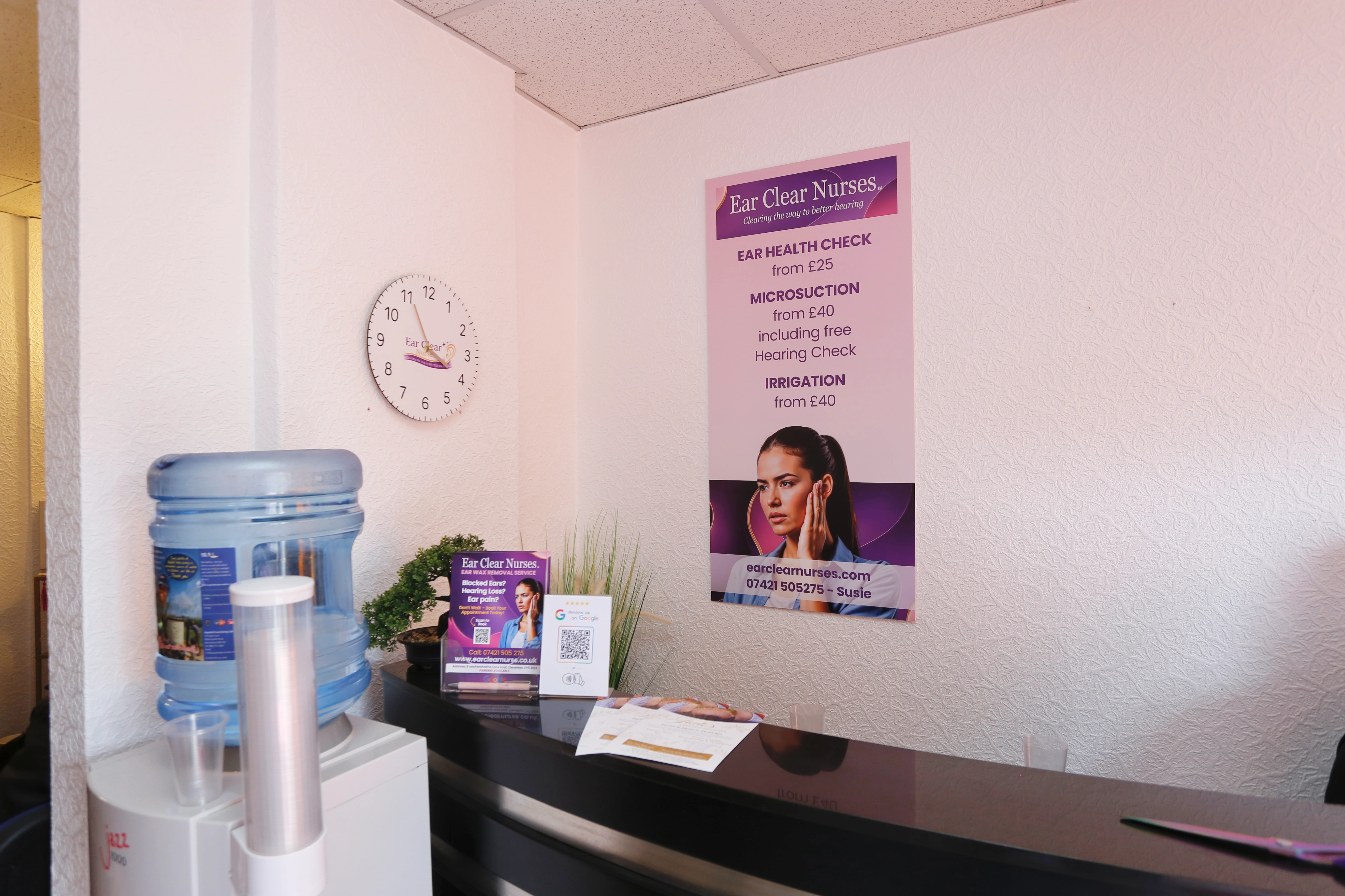 Adult ear examination in clinic